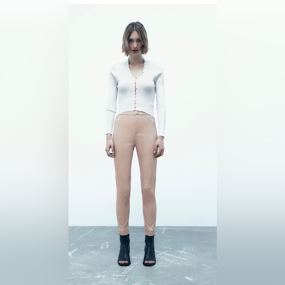 ZARA FAUX LEATHER LEGGINGS SIZE XXL. REF: 8372/293 - Picture 5 of 6